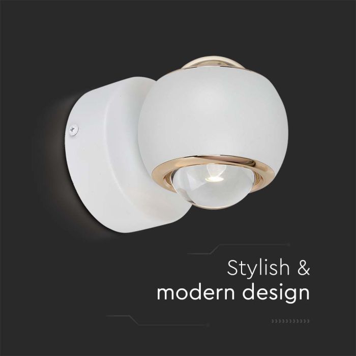 Aplique LED Redondo V-TAC - IP20 - Cuerpo Blanco - 10W - 950 Lumens - 3000K-extra-4.webp