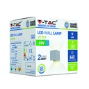 V-TAC LED Aplique Cuadrado - Bridgelux - IP65 Estanco - Gris - 6W - 660 Lumens - 4000K-extra-5.webp
