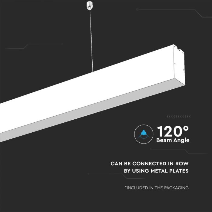 V-TAC Luminaria lineal LED colgante - Samsung - IP20 - Blanco - 40W - 3270 Lumens - 6400K-extra-8.webp