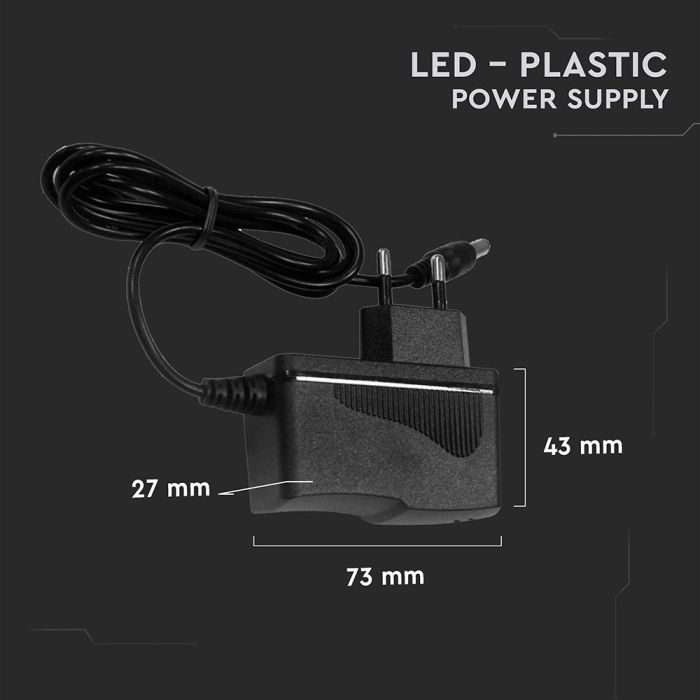 Tiras de luz LED V-TAC - Accesorios - Fuente de alimentación de plástico - IP44 - Negro - 18W-extra-2.webp