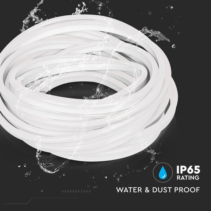 V-TAC Tira de Luz LED - Neon Flex - IP65 Impermeable - 8W- 320 Lumens - 3000K - Precio/1m (Rollo de 10m)-extra-6.webp