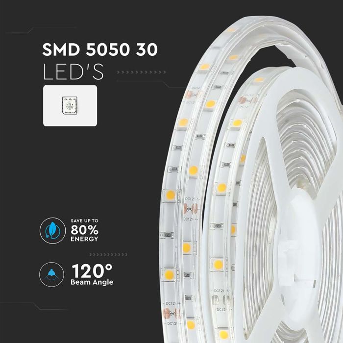 Tira de luz LED V-TAC - IP65 Impermeable - RGB - Precio/1m (5m Rollo)-extra-5.webp