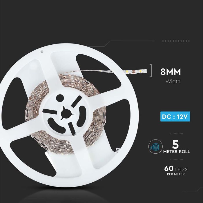 Tiras de luz LED V-TAC - Forma de S - 2835 - IP20 - 6500K - Precio/1m (5m Rollo)-extra-9.webp