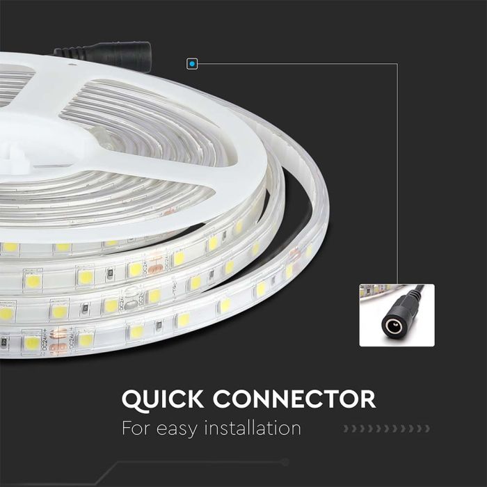 Tira de luz LED V-TAC - IP65 Impermeable - 3000K - Precio/1m (5m Rollo)-extra-5.webp