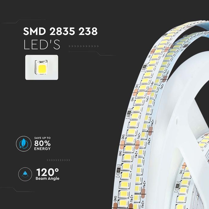 V-TAC Tira de Luz LED - 135lm/w - IP20 - 6500K - Precio/1m (5m Rollo)-extra-4.webp