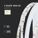 Tiras de luz LED V-TAC - Forma de S - IP20 - 3000K - Precio/1m (5m Rollo)-extra-4.webp