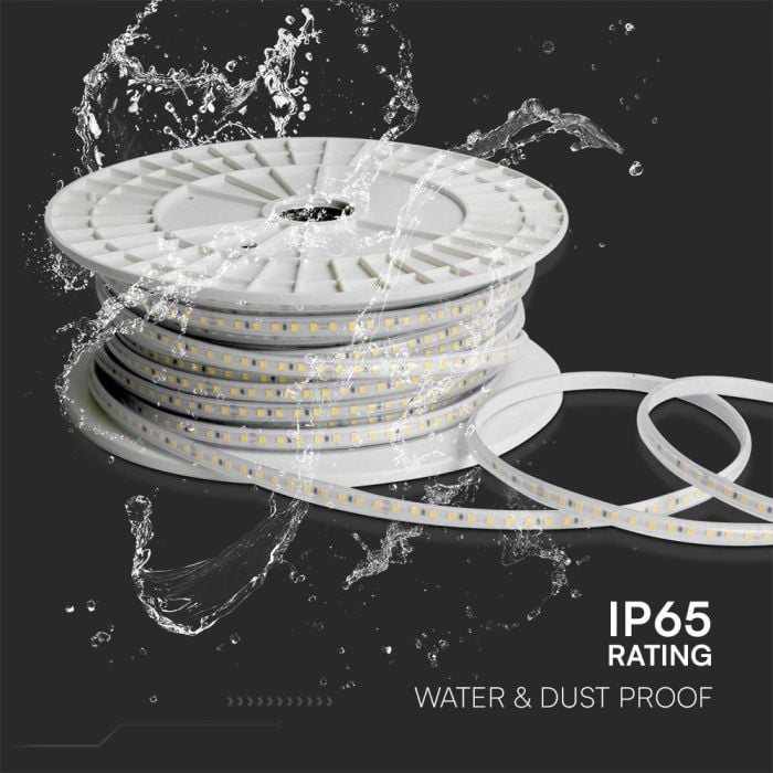 Tira de luz LED V-TAC - 220V - IP65 Impermeable - 6500K - Rollo de 50m-extra-7.webp