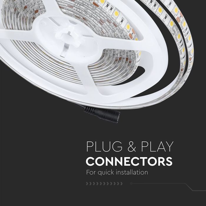 Tira de luz LED V-TAC - IP65 Impermeable - 4000K - Precio/1m (5m Rollo)-extra-8.webp