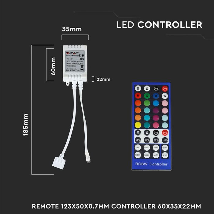 Tiras de luz LED V-TAC - Accesorios - RGB + W - Controladores - IP20-extra-3.webp