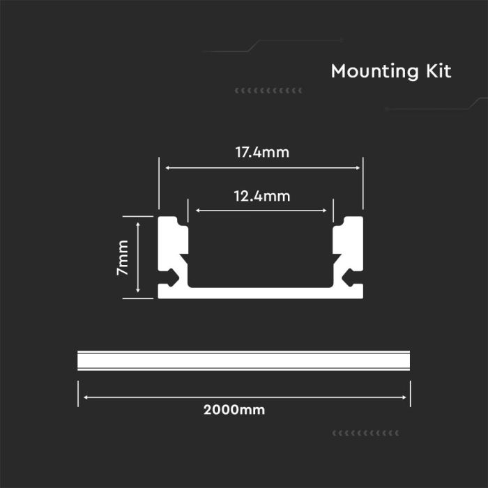 Tiras de luz LED V-TAC - Kit de montaje - IP20 - Blanco-extra-1.webp