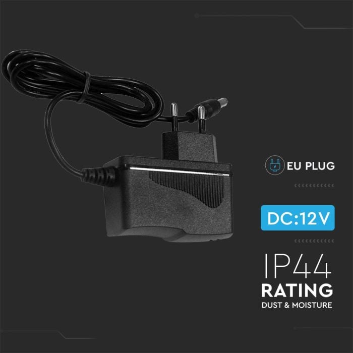 Tiras de luz LED V-TAC - Accesorios - Fuente de alimentación de plástico - IP44 - Negro - 18W-extra-1.webp