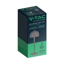 V-TAC Lámpara de Sobremesa Recargable - IP20 - Gris - 3W - 200 Lumens - 3IN1-extra-7.webp