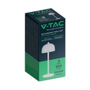 V-TAC Lámpara de Sobremesa Recargable - IP20 - Blanca - 3W - 200 Lumens - 3IN1-extra-7.webp