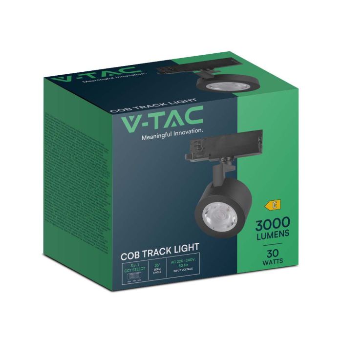 V-TAC LED COB Foco de carril - IP20 - Negro - 30W - 3000 Lumens - 3IN1-extra-8.webp