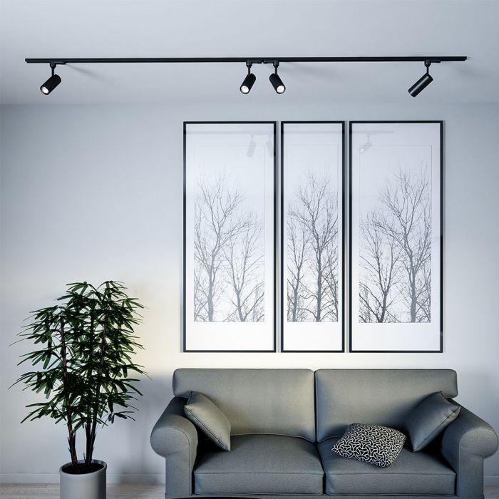 V-TAC LED Slim Foco de carril - Samsung - IP20 - Negro - 7W- 700 Lumens - 5000K-extra-1.webp