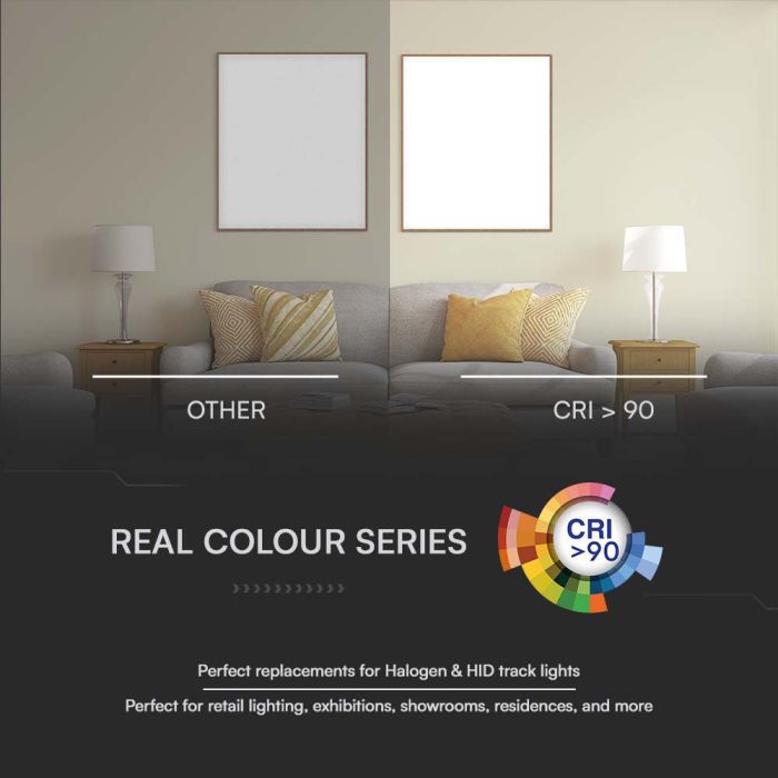 V-TAC LED Slim Foco de carril - Samsung - IP20 - Negro - 7W- 700 Lumens - 5000K-extra-6.webp