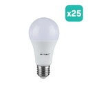 Bombilla LED V-TAC GLS -  Soporte E27 - IP20 - Blanca - 8.5W - 806 Lumens - 4000K - Pack de 25