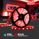 Tira de luz LED V-TAC - 220V - IP65 Impermeable - Código de color: Rojo - Rollo de 50m