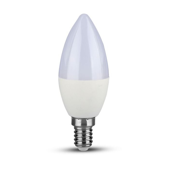 Bombilla LED V-TAC - Samsung - Vela - Soporte E14- IP20 - Blanca -5.5W - 470 Lumens - 4000K
