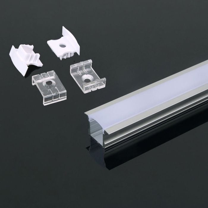 Tiras de luz LED V-TAC - Kit de montaje - IP20 - Plata