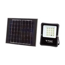 Proyector Solar V-TAC - IP65 Impermeable - Cuerpo Negro - 1600 Lumens - 6400K