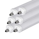 LED Batten Fitting - Serie G - IP65 Waterproof - White - 36W - 4320 Lumens - 6400K - 120CM - Pack de 6