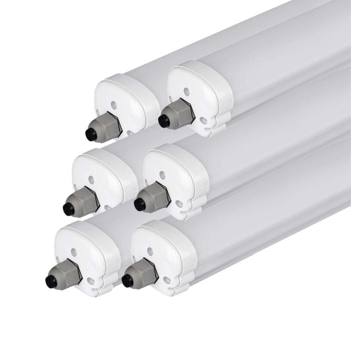 Regleta LED - Serie G - IP65 - Blanco - 48W - 5760 Lumens - 4000K - 150CM - Pack de 6