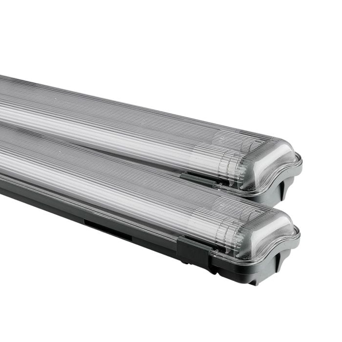 Regleta LED - Tubo Doble 2 x 20W - IP65 Estanca - 2 x 2100 Lumens - 4000K - 150CM - Pack de 2