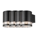 Aplique Solar V-TAC - IP54 - Negro - 70 Lumens - 3000K - Pack de 4