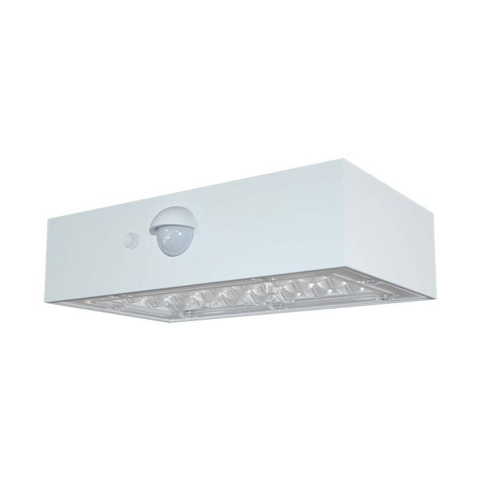 Luz Solar de Pared con Sensor V-TAC - IP65 Impermeable - Cuerpo Blanco - 3W - 350 Lumens - 4000K + 3000K