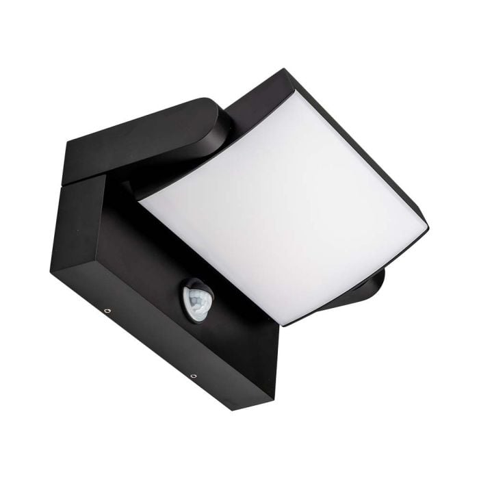Aplique LED giratorio V-TAC - Sensor PIR - Impermeable IP65 - Negro - 17W - 2520 Lumens - 3000K