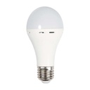 Bombilla LED V-TAC GLS -  Soporte E27 - Emergencia - IP20 - Blanca - 9W - 720 Lumens - 4000K