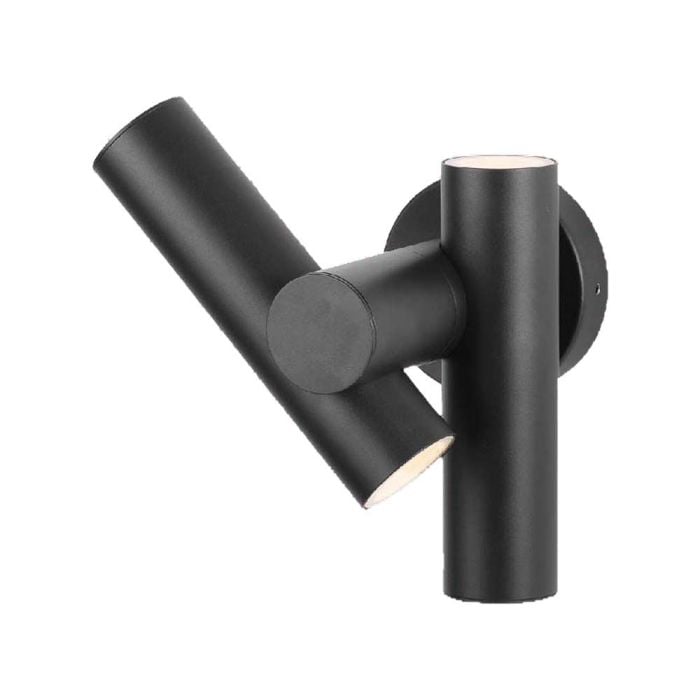 V-TAC LED Aplique Moderno - Foco 2 Vías - IP44 - Cuerpo Negro - 6W- 620 Lumens - 4000K