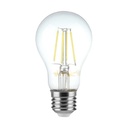Bombilla LED V-TAC GLS - Transparente - Clara -  Soporte E27 - IP20 - 8W - 720 Lumens - 3000K