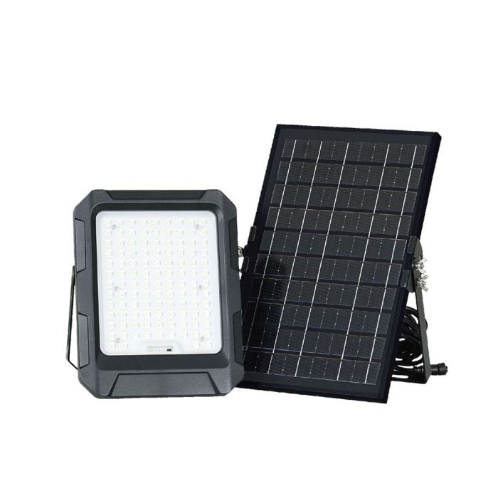 Proyector Solar V-TAC - IP65 Impermeable - Negro - 1000 Lúmenes - 4000K