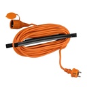 V-TAC Cable de extensión de alta resistencia - IP44 - Naranja y Negro - 15m de cable
