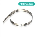 V-TAC Acero Inoxidable - Brida para Cables - 4.6 x 300mm -100 Piezas/Paquete