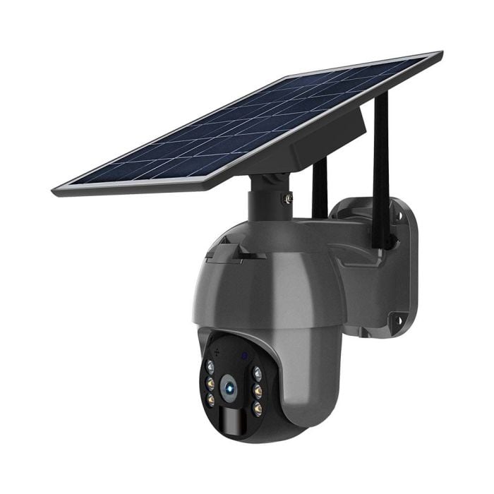 Cámara Solar Inteligente - Impermeable IP65 - Negra - WiFi - PTZ