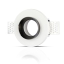 V-TAC LED  Aro de yeso redondo - Empotrable - GU10 - IP20 - Blanco + Negro