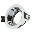 V-TAC LED Aro redondo - Empotrable - GU10 - IP20 - Blanco + Cromo