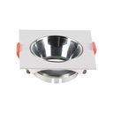 V-TAC Aro cuadrado LED - Empotrable - GU10 - IP20 - Blanco + Cromo