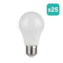 Bombilla LED V-TAC GLS -  Soporte E27 - IP20 - Blanca - 10.5W - 1055 Lumens - 6500K - Pack de 25