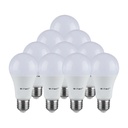 Bombilla LED V-TAC GLS -  Soporte E27 - IP20 - Blanca - 8.5W - 806 Lumens - 6500K - Pack de 10