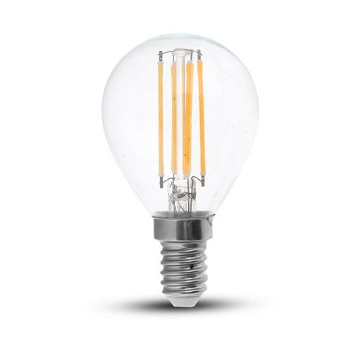[212845] Bombilla LED V-TAC - 100lm/w - Golf - Soporte E14 - IP20 - Transparente - 6W- 600 Lumens - 3000K