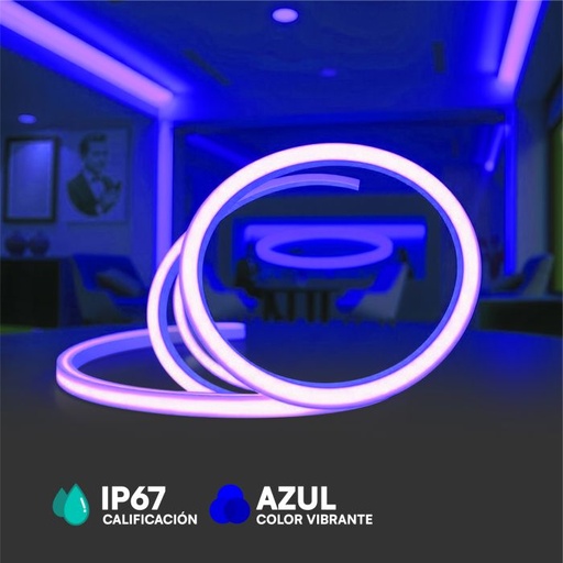 [23142] V-TAC LED COB Tira de Luz - IP67 Impermeable - Código de Color: Azul - Precio/1m (5m Rollo)