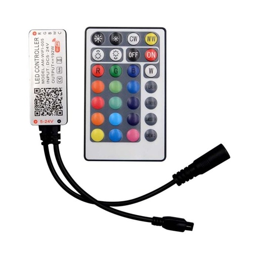 [2900] Tiras de Luz LED V-TAC - Accesorios - Controlador WiFi - Mando a Distancia - 28 Botones - 3IN1 + RGB