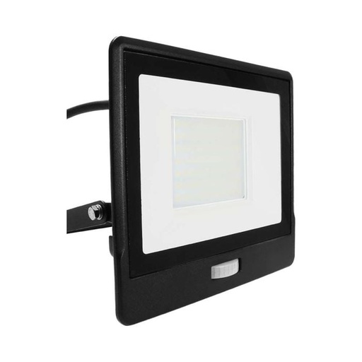 [20291] Proyector LED V-TAC - Samsung - Sensor PIR - Impermeable IP65 - Negro - 50W - 4000 Lúmenes - 6500K