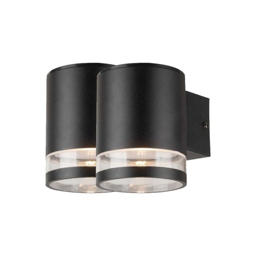 [23012] Aplique Solar V-TAC - IP54 - Negro - 70 Lumens - 3000K - Pack de 2