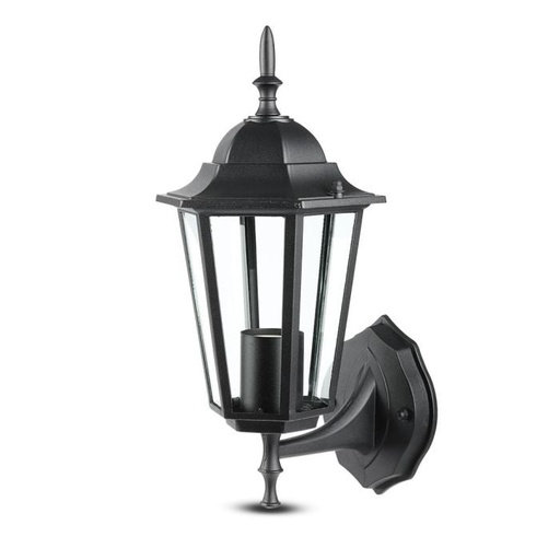 [7066] V-TAC Aplique Exterior - Up - Soporte E27 - IP44 - Negro Mate