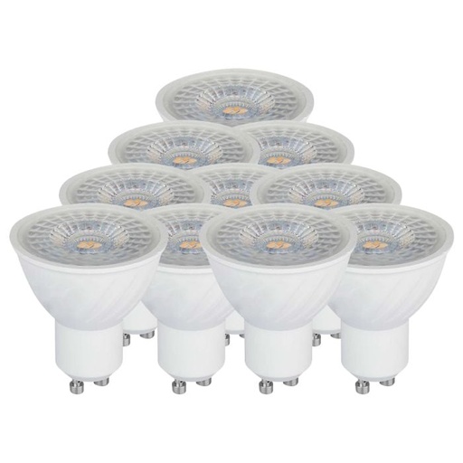 [211981] V-TAC LED Dimmable Spot Light - GU10 - Lente 110° - IP20 - Blanco - 6W - 445 Lumens - 3000K - Pack de 10